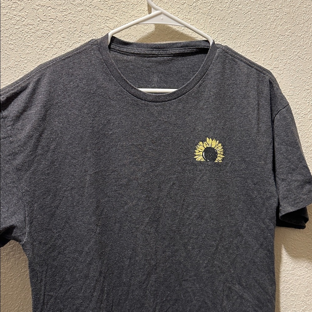 Simply Southern Charcoal Tee with Yellow Sunflower